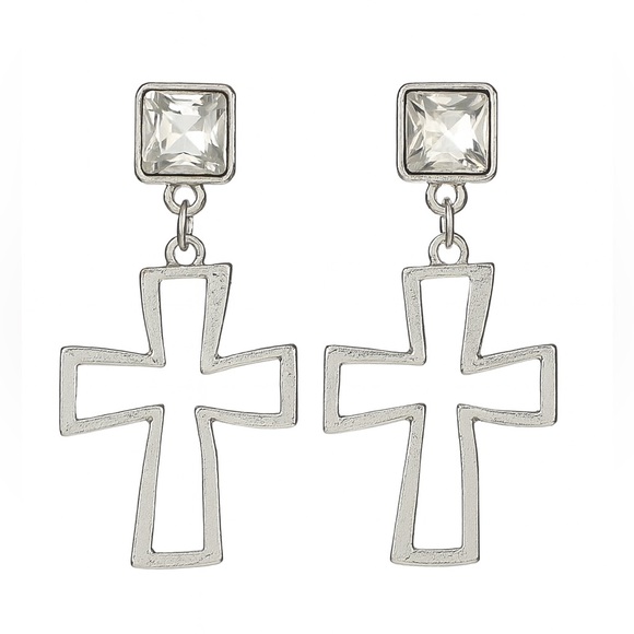 Zara Jewelry - ⚜️ Minimalist Silver Cross Earrings